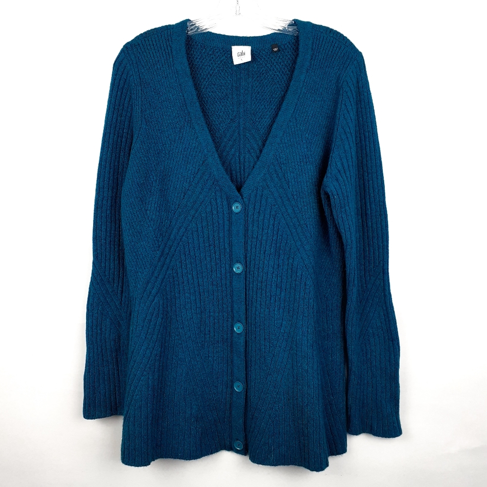 Cabi Long Sleeve Button Knit Cardigan Sz Large